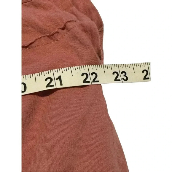 ALYA‎ Women’s Small Oversized Pink Ruffled Button Front Boho Cropped Top - Picture 5 of 6